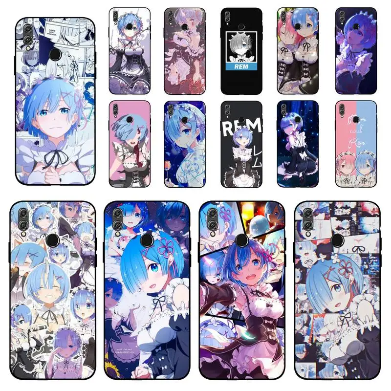 

YNDFCNB Anime Re ZERO Ram Rem In Another World Phone Case for Huawei Honor 8x C 9 10 i lite play view 10 20 30 5A Nova 3 I