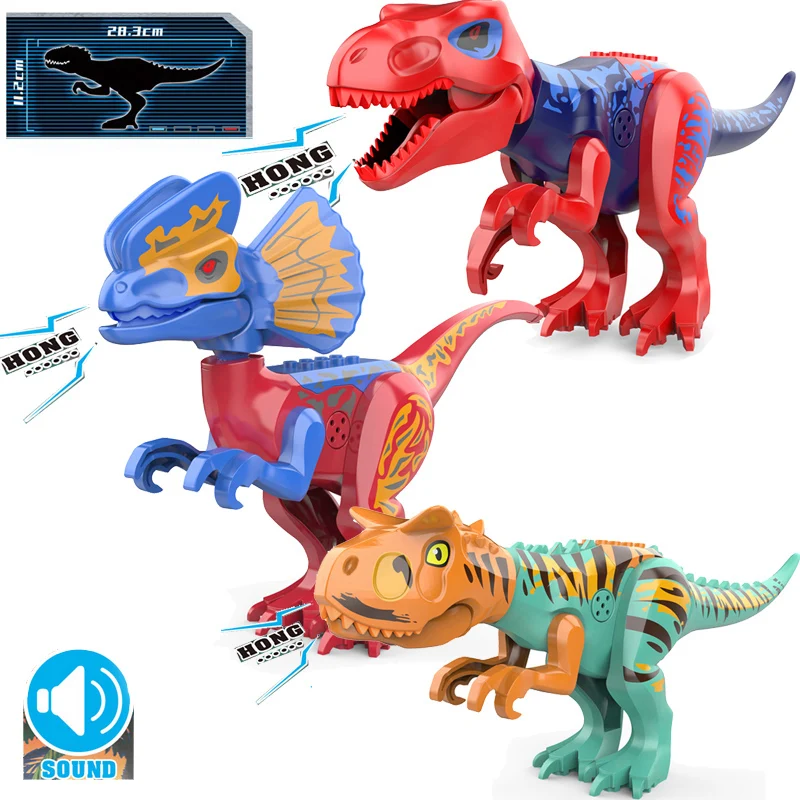 Конструктор Мир Юрского периода 2 фигурки динозавров стиgimoloch Voice Dino Park
