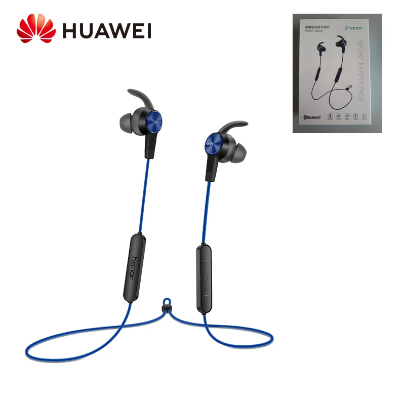 Huawei Honor AM61 xSport беспроводные Bluetooth наушники IPX5 Водонепроницаемый Магнитный дизайн для iOS и Android - Цвет: Синий