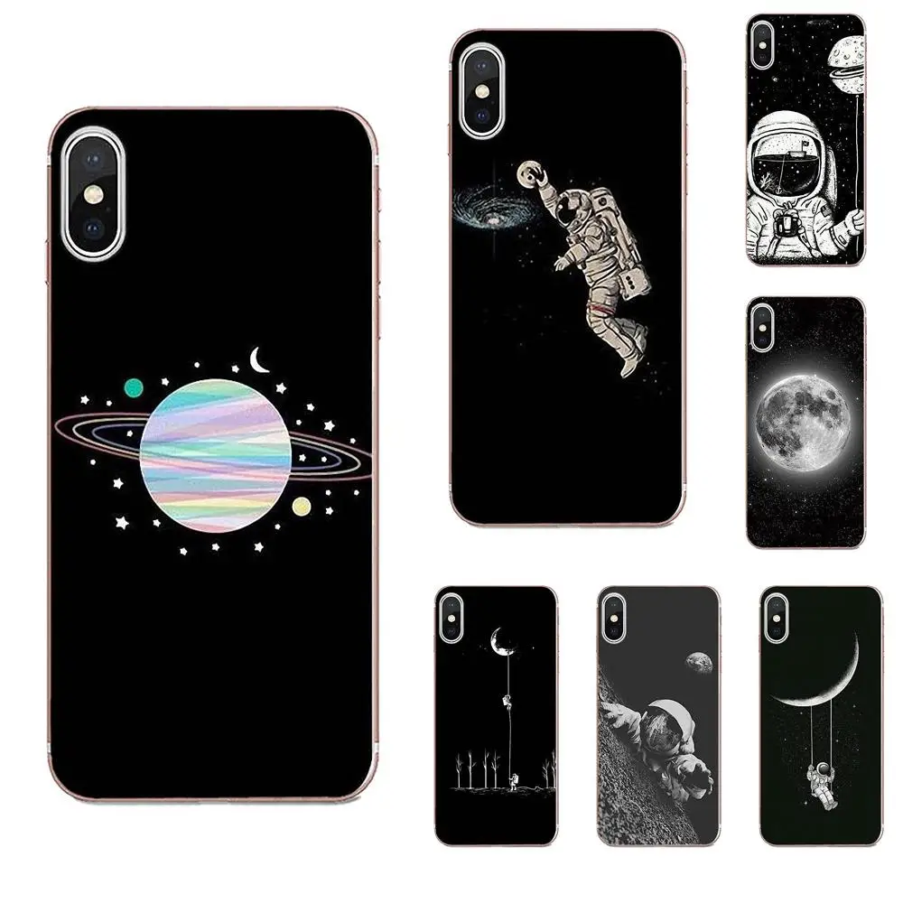 Для Samsung Galaxy S20 S10 S9 S8 Plus A50 A70 A40 A30 A20 A10 A50S A70S A10S мягкие аксессуары Чехлы астронавт