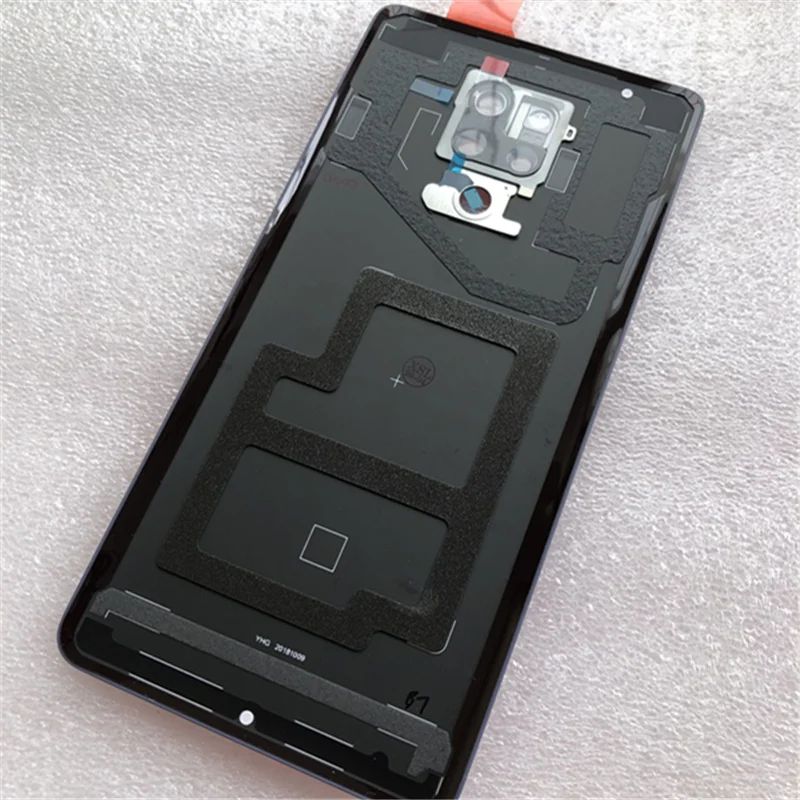 

New Tempered Glass Back Cover For Huawei Mate 20X Spare Parts Back Battery Cover Door Housing + Camera frame + Flash cover