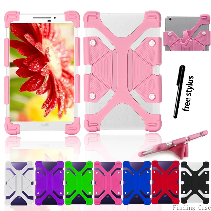 

Case For Asus ZenPad 9.7" 10" Tablet Full Four Corner Shockproof Soft Silicone Stand Back Cover Protection Case+ Free pen