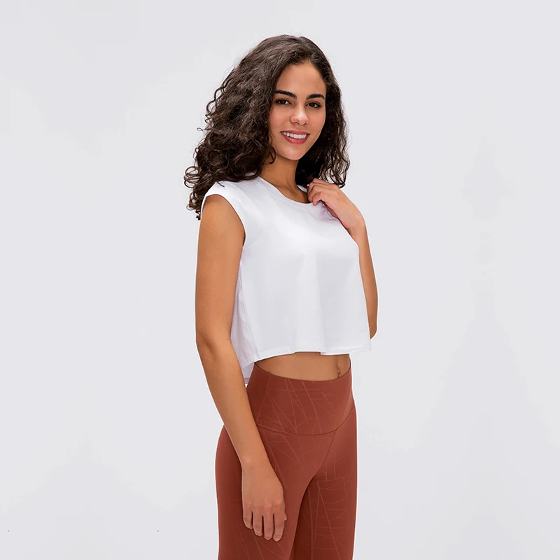 Кроп-Топ женский для бега и занятий йогой однотонный | Спорт развлечения