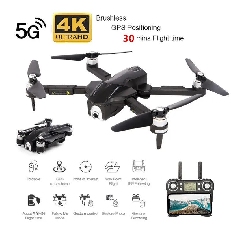 Gps бесщеточный Дрон 5G FPV Квадрокоптер с камерой HD 4k следуя за мной вертолет