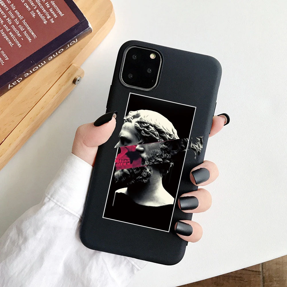 01 Давид Мона Лиза для iphone 11 11Pro Max 5S SE чехол для телефона для iphone XS Max XR X 6S 6 7 8 Plus мягкие ТПУ чехлы накладки оболочка - Цвет: 01