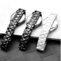 YS-39535 Universal Ceramic Watch Case,Black / White Full Ceramic Watch Case Watch band Accessories for DIY Watchmaker