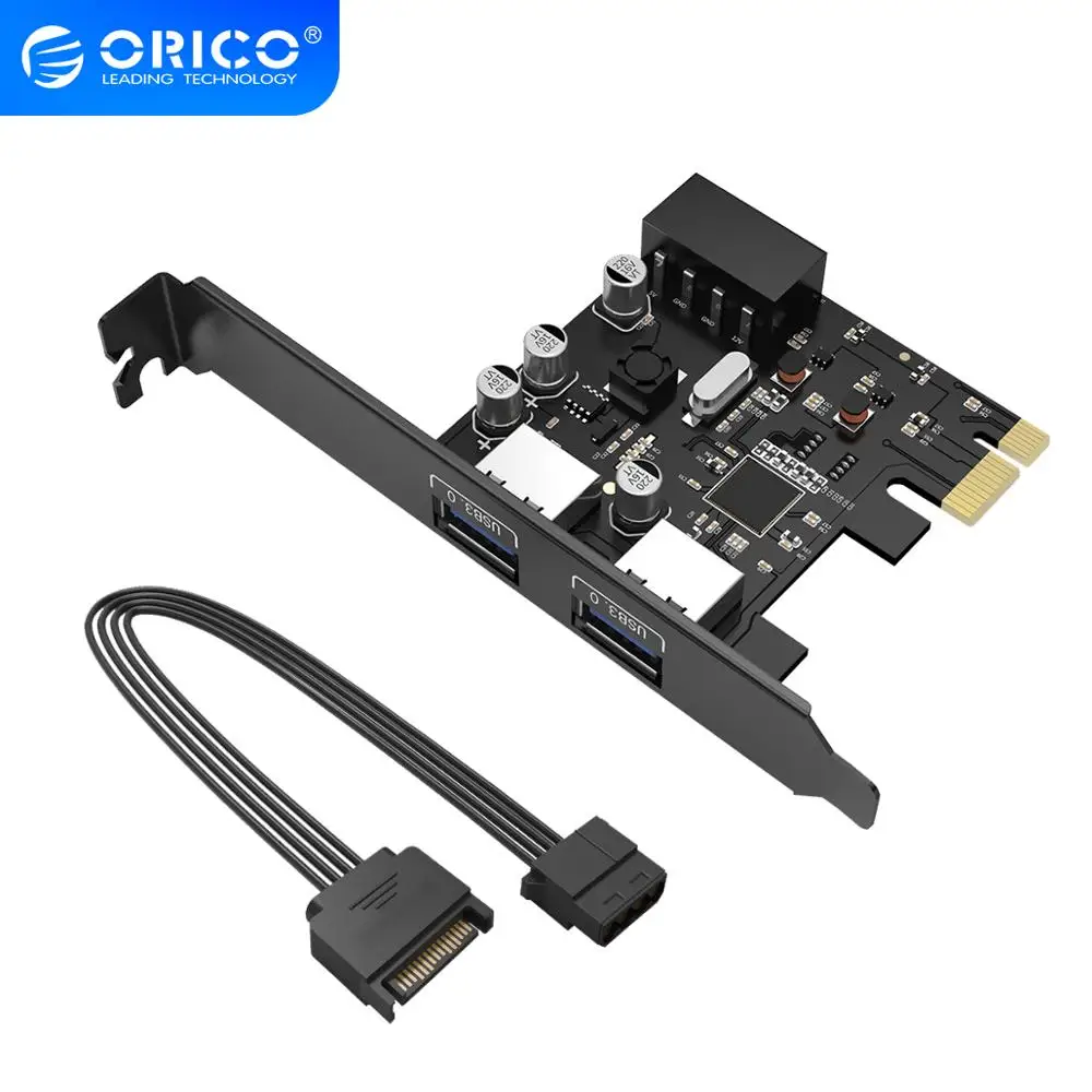 ORICO SuperSpeed 2 порта USB 3 0 PCI E экспресс карта концентратор адаптер Расширительная с 15