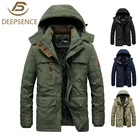 Осенне-зимние мужские ветрозащитные утепленные повседневные уличные бархатные куртки Паркер средней длины утепленная Водонепроницаемая спортивная куртка