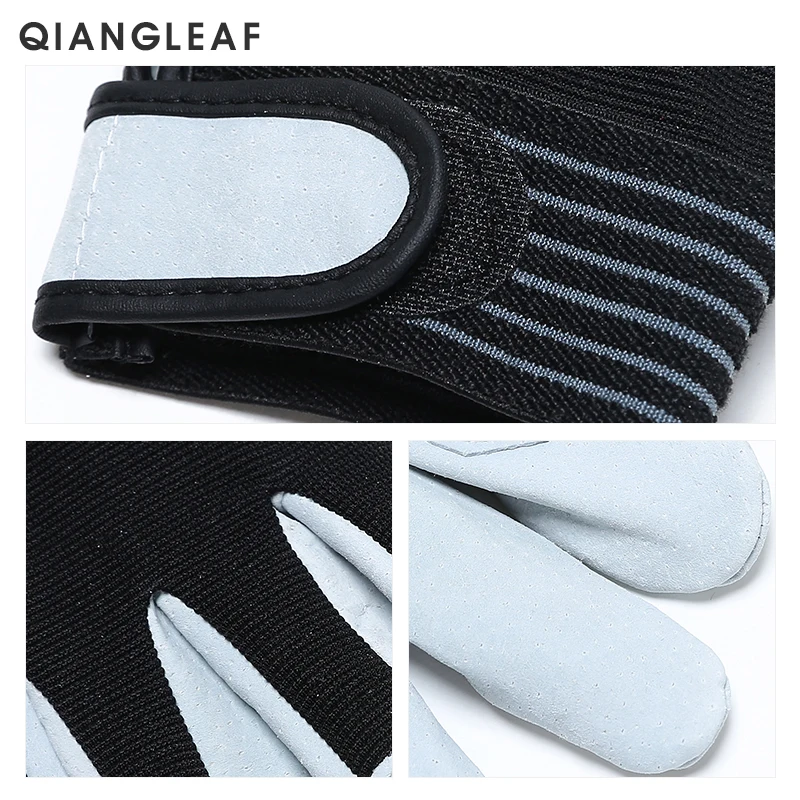 QIANGLEAF Кожаные Рабочие дышащие перчатки для вождения Садоводство Перчатки
