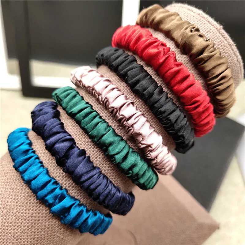 

100% Pure Silk Hair Scrunchie Women Small Hair Bands Cute Scrunchie Pure Silk Sold by one pack of 3pcs