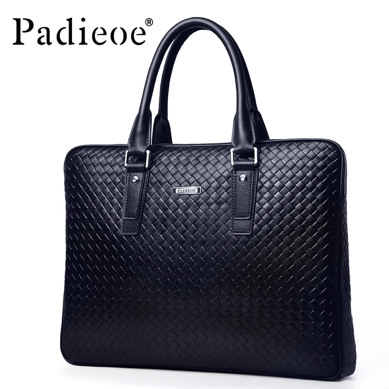 

Padieoe men bag briefcase leather computer bag messenger handbag purses jobs genuine leather