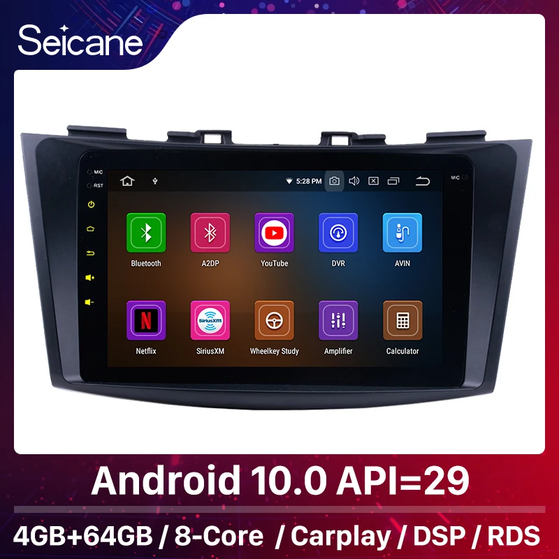 Seicane Android 10 0 автомобильное радио 9 ''GPS Navi блок плеер для 2011 2012 2013 Suzuki Swift/Ertiga