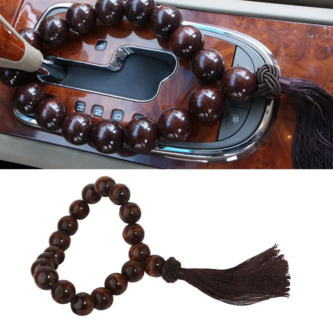 Car Gear Shift Wood Buddha Beads Decoration for opel astra peugeot 307 bmw e46 kia cerato nissan teana seat ibiza | Автомобили и