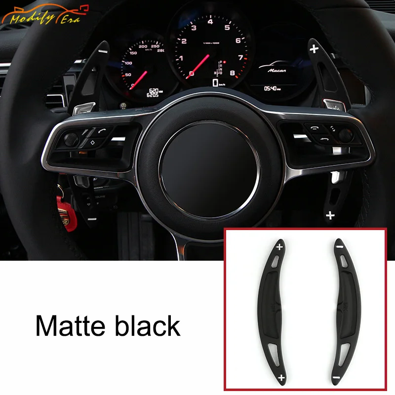 Алюминиевые накладки на рулевое колесо с переключателями передач для автомобилей Porsche Panamera Cayenne Macan, модификация интерьера.