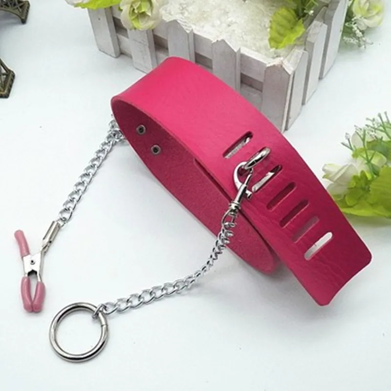 Sexy Lingerie Long Nipple Clamps Chain Breast Clips Jewelry For Women Sex Slave Leather Harness Punk Body Collar Necklace | Украшения и