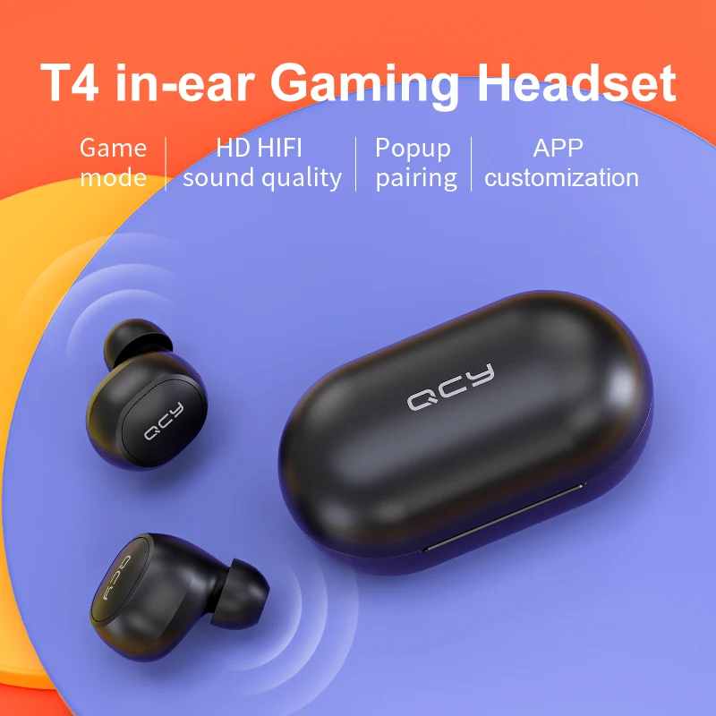 Беспроводные наушники QCY T4 Mini V5.0 Bluetooth с 3D стереозвуком двойным микрофоном и