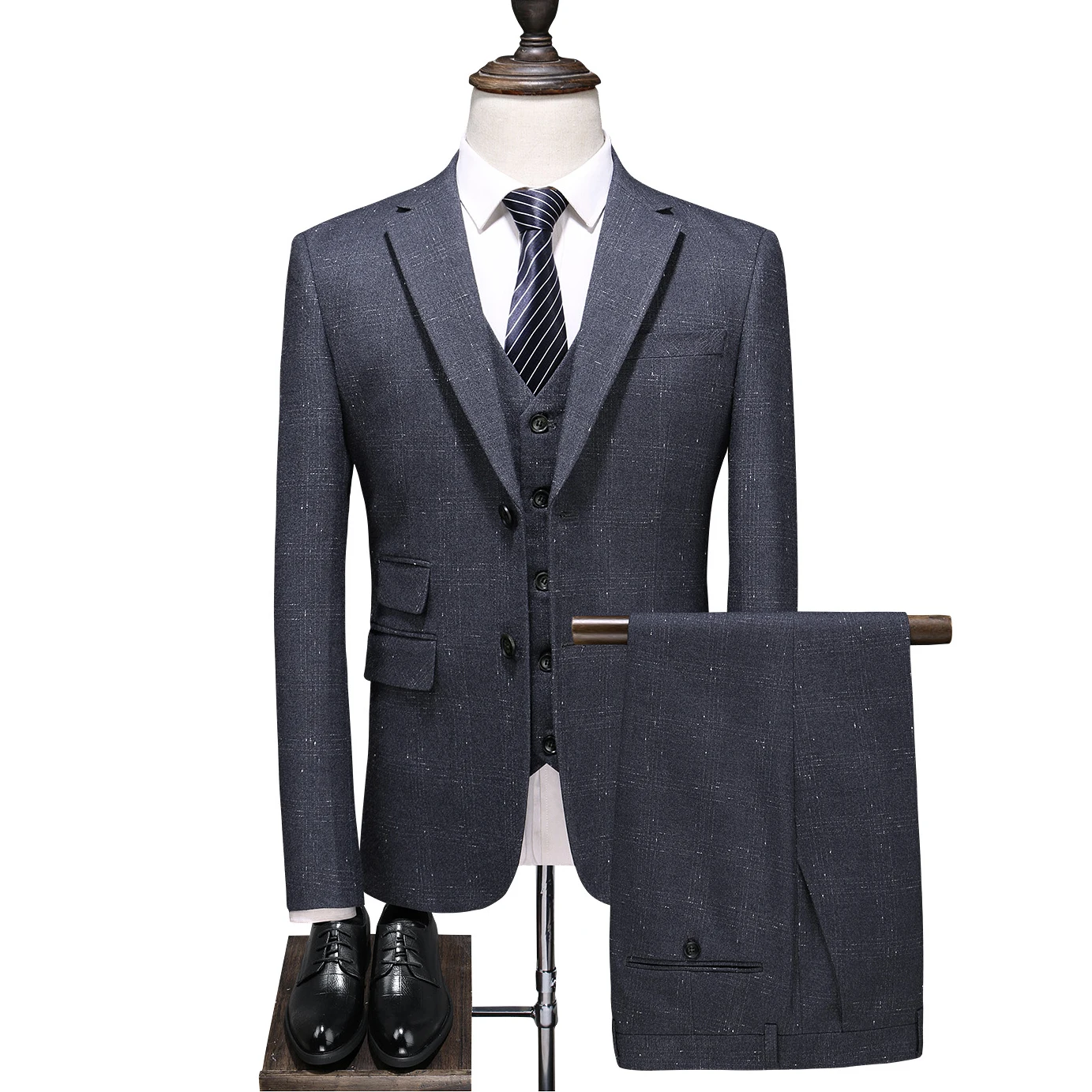 (Suit + vest + pants)Men's high quality fashion business casual wedding dress/ New Men Suit Slim 3-Piece /s-5xl