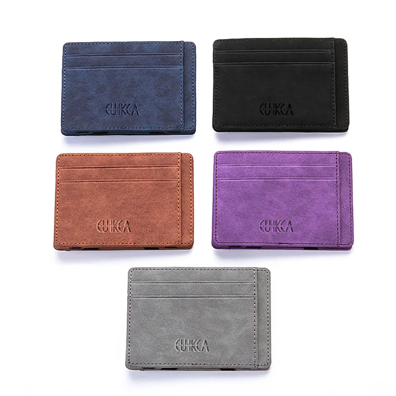 

Ultra Thin Mini Wallet Men's Small Wallet Business PU Leather Magic Wallets High Quality Coin Purse Credit Card Holder Wallets