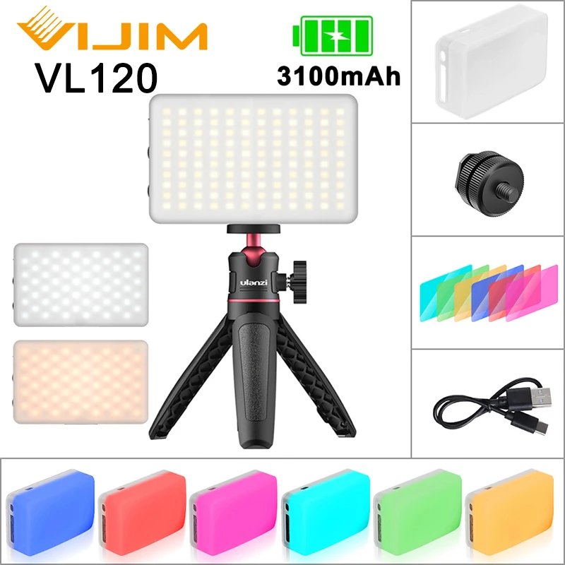Сверхтонкий светодиодный видеосветильник VIJIM VL120 3200K 6500K карманный заполняющий