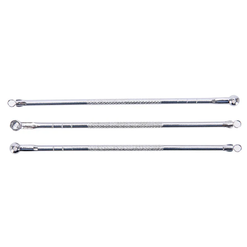 3Pcs/Set Blackhead Extractor Acne Blemish Extractor Remover Stainless steel Black Head Pimples Acne Needle Tool Face Care Tool