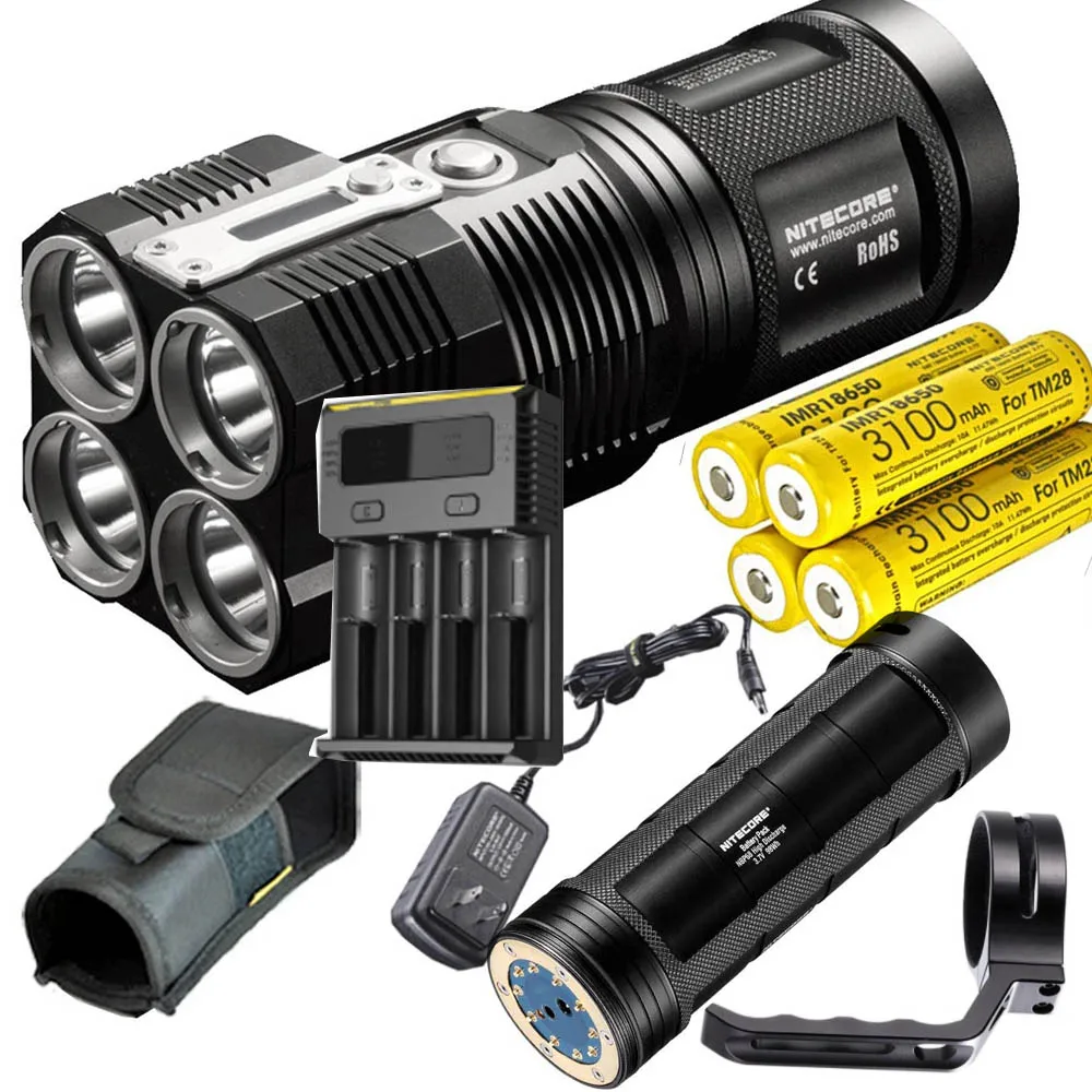 3100 NHM10 NBP68 I4 NITECORE TM28 перезаряжаемый Fashlight 4* CREE XHP35 HI Светодиодный Прожектор Макс 6000 люмен 8 режимов работы луч бросок 655 метр фонарь - Испускаемый цвет: 3100 NHM10 NBP68 I4