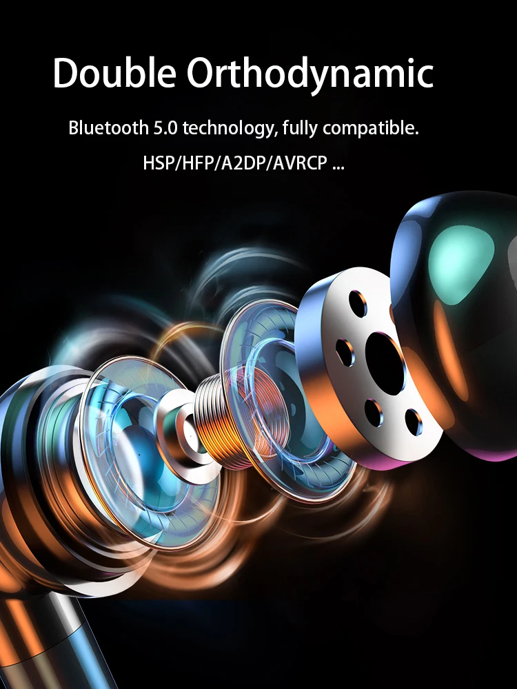 tws wireless headset bluetooth headphones noise cancelling hifi stereo sport waterproof earphones with mic for xiaomi huawei free global shipping