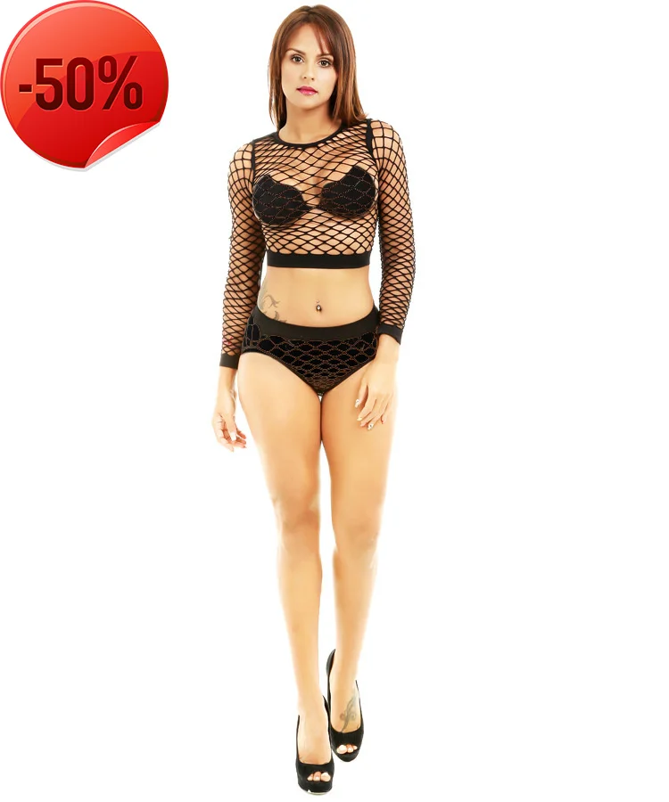 

Сексуальный комплект нижнего белья, прозрачные ажурные неглиже, пижамы, сексуальный ажурный топ и трусики, сексуальная одежда, одежда для с...