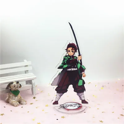 1-6 Аниме демон убийца Kimetsu no Yaiba брелок Kamado Tanjirou Hashibira Inosuke Tomioka Giyuu милый забавный мультфильм акриловый брелок - Цвет: 1-6