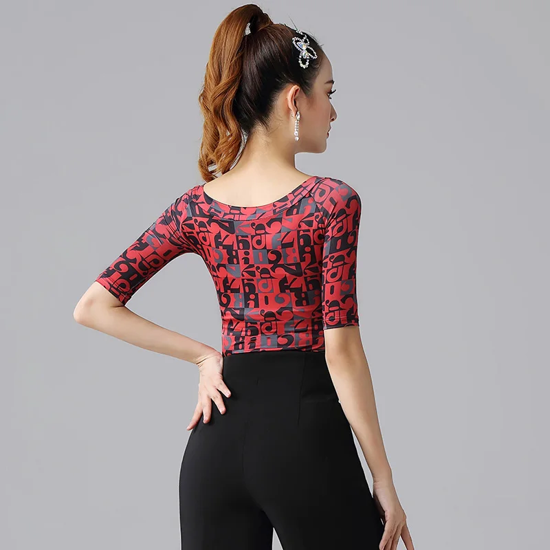 Двойной современный женский топ для танцев танцевальная Униформа с рукавами