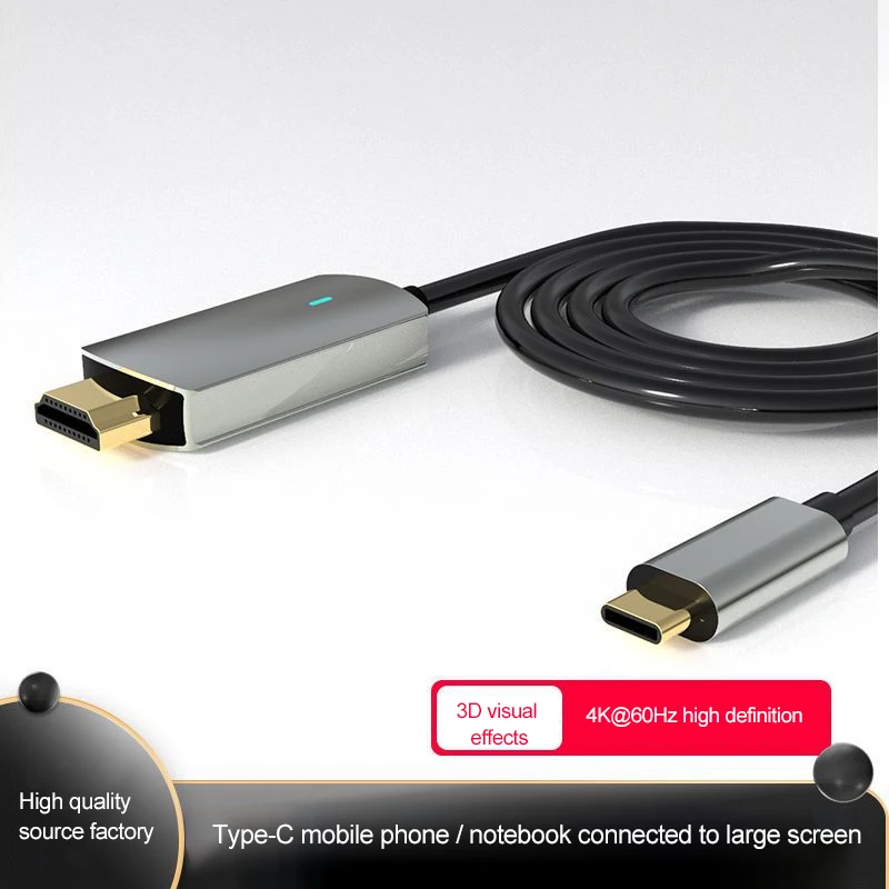 

Hot 4K @ 60Hz Type C To 4K HDMI-compatible Cable Converter USB HD Extend Adapter For Macbook Samsung S8 Wholesale Huawei