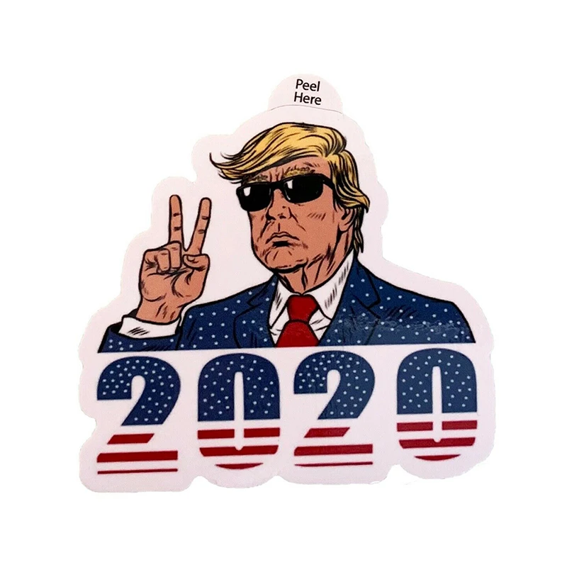 Черная наклейка на бампер с Дональдом Трампом 2020 4 шт. блокнот изображением