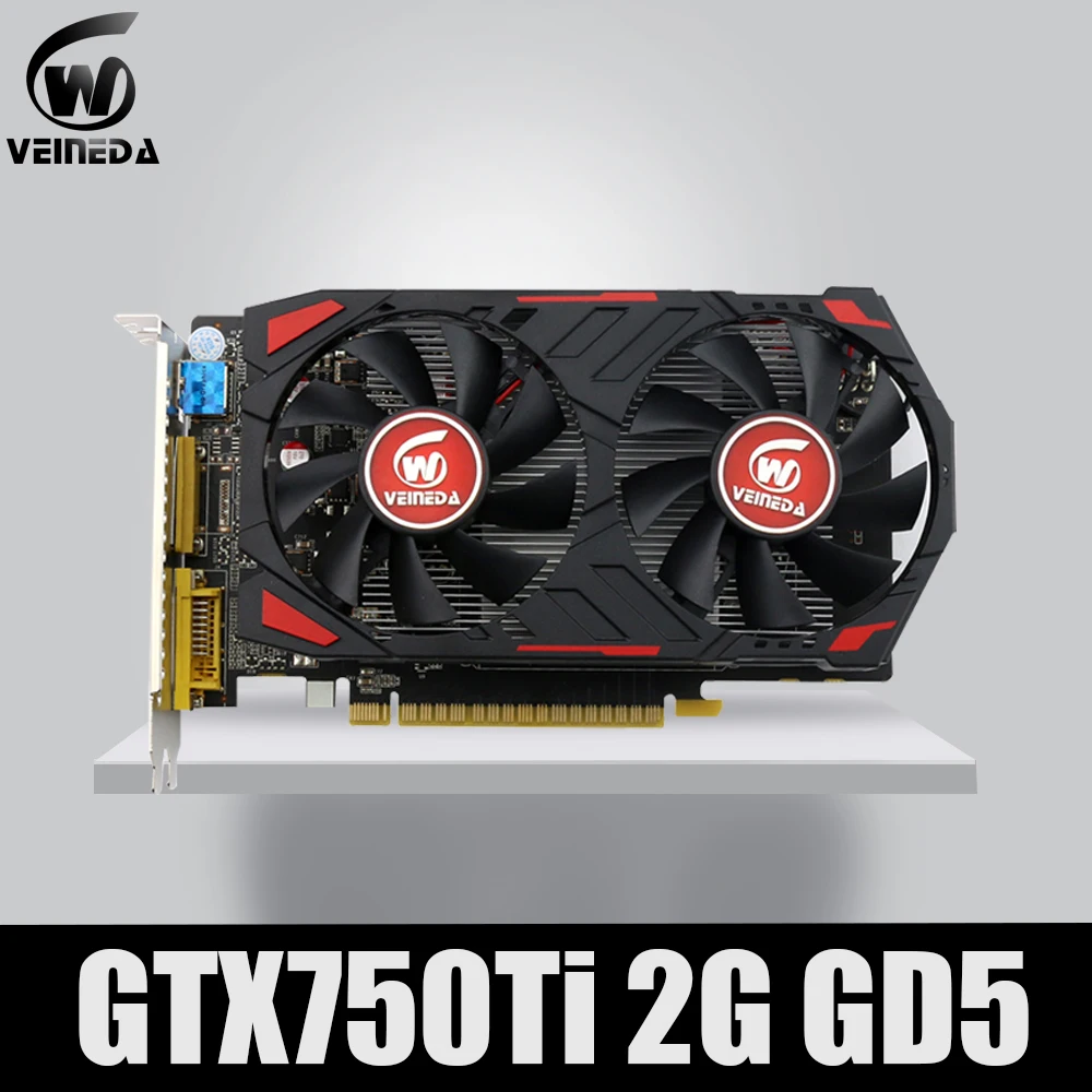 

Veineda Video Card Original GPU GTX750Ti 2GB GDDR5 Graphics Cards InstantKill R7 350 ,HD6850 for nVIDIA Geforce games