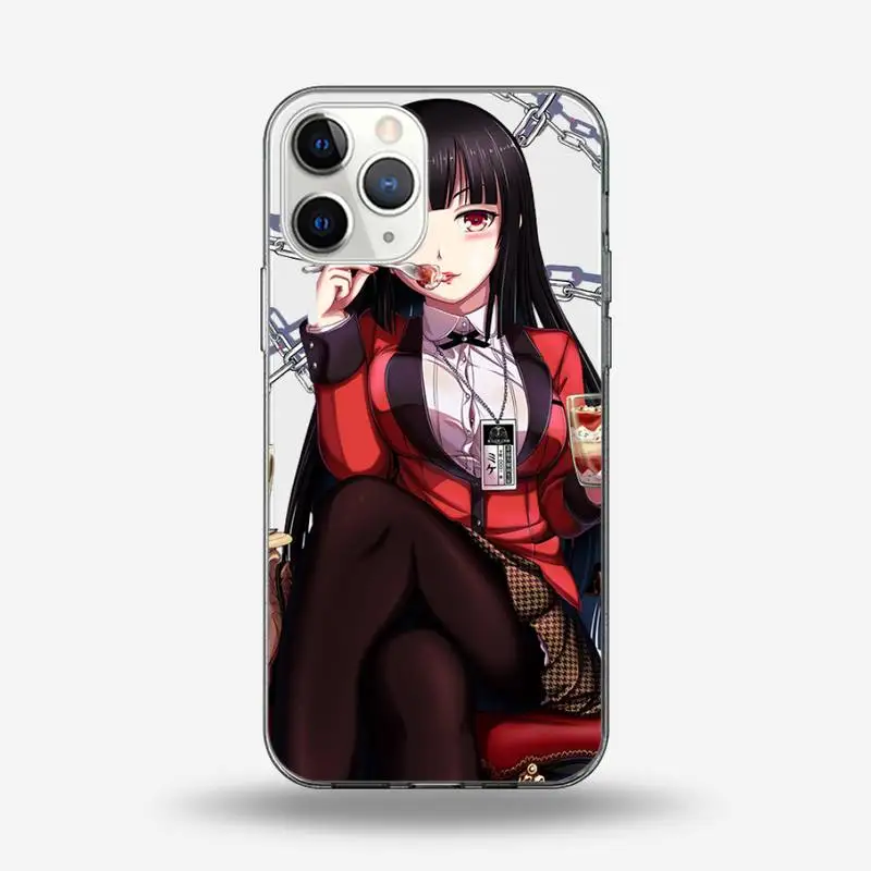 

Kakegurui Jabami Yumeko Japanese Anime Phone Case Transparent for iPhone 6 7 8 11 12 s mini pro X XS XR MAX Plus