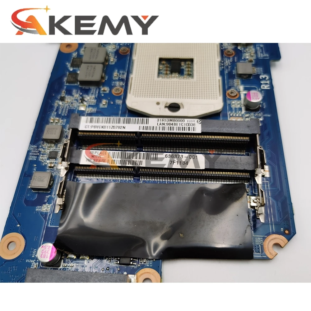 

AKemy laptop Motherboard For HP Pavillion G4 G4-1000 G6-1000 G7 HM65 Mainboard 636373-001 636373-501 DA0R13MB6E0 DA0R13MB6E1