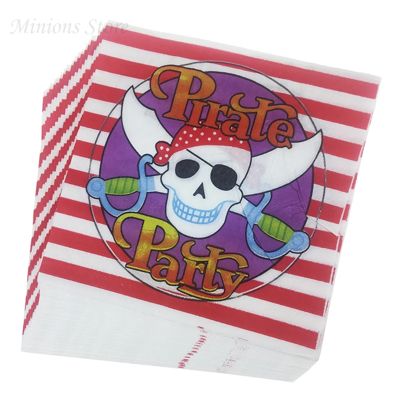 pirate 20 шт./лот, стиль, прекрасные бумажные салфетки с космосом и планетой, праздничная салфетка, полотенца для аэрокосмической вечеринки, вечерние принадлежности на день рождения - Цвет: pirate