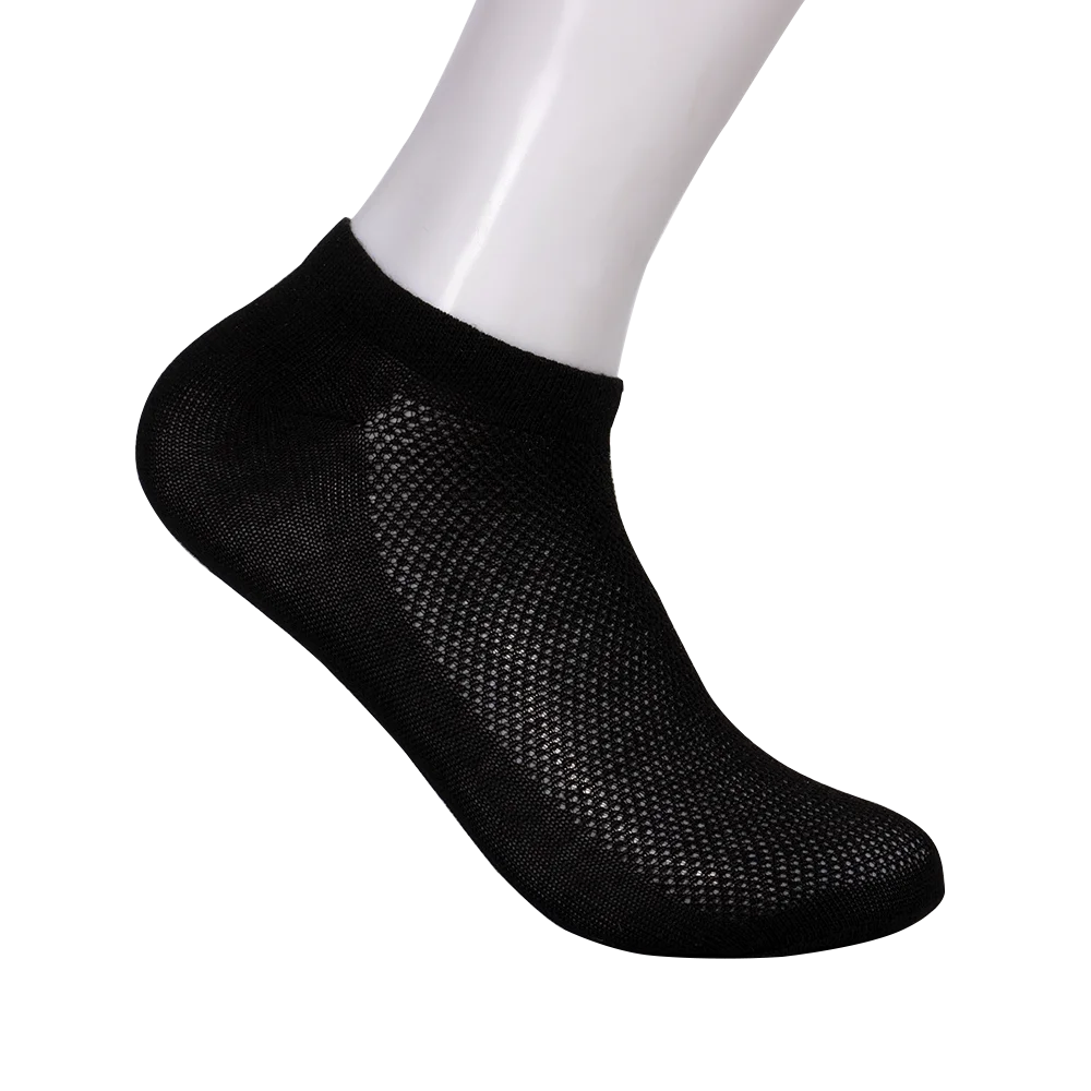 Носки мужские сетчатые 10 шт. = 5 пар тонкие дышащие короткие невидимые летние