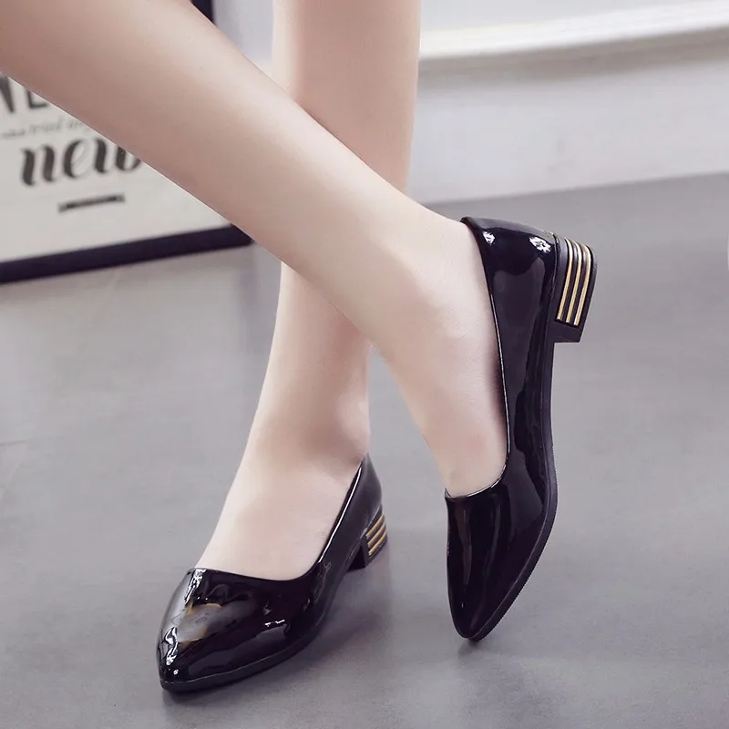 Классические туфли с заостренным носком 2 см Женская Профессиональная обувь