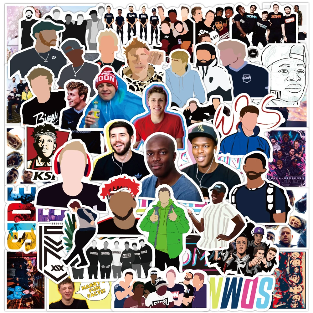 

10/30/50PCS Singer Sidemen Combination Stickers Aesthetic Laptop Guitar Water Bottle Waterproof Graffiti Sticker Packs Kid Toy