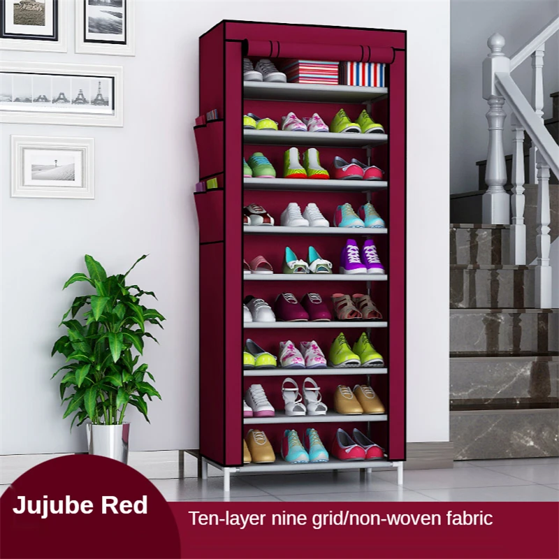 Пылезащитная стойка для обуви из ткани Оксфорд полка шкаф хранения портативный