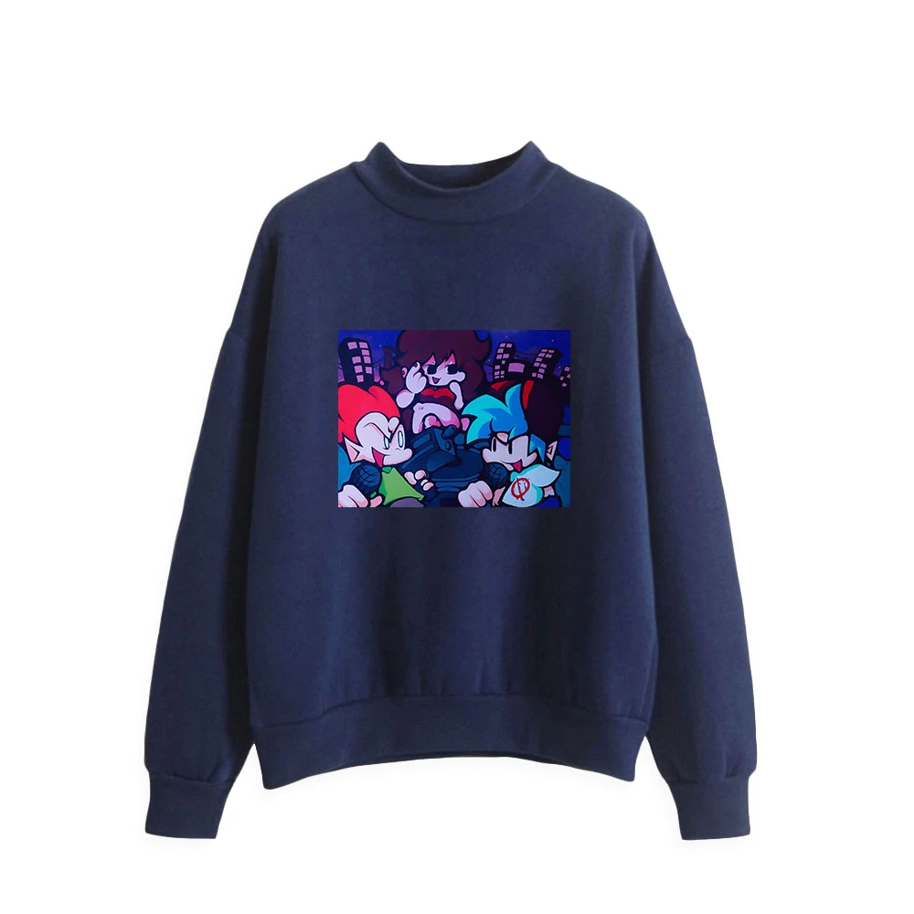 

friday night funkin cosplay Turtleneck Sweatshirts Womens Long Sleeve Sweatshirts Casual Streetwear Clothes girl hoodie pullover