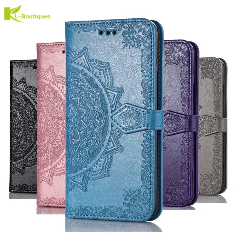 Чехол для LG K40 K50 Q60 Q90 K12 Plus кожаный чехол с откидной крышкой 3D мандалой и цветами W10