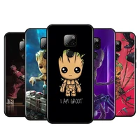 i am groot marvel for huawei p smart 2021 2020 z s plus mate 40 rs 30 20 10 pro lite 2019 2018 black soft phone case
