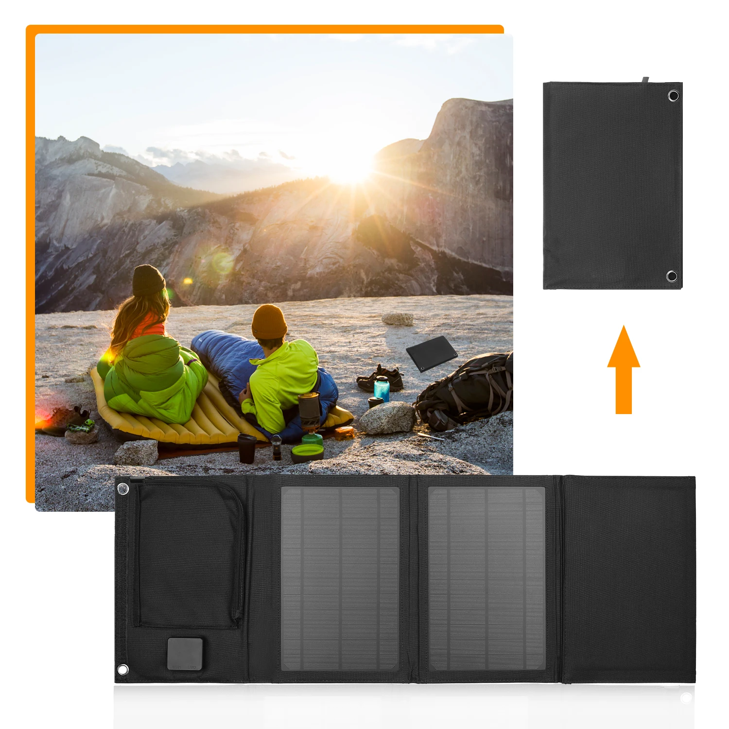 30 Вт складной Панели солнечные зарядные устройства с двойным 5V Порты USB для