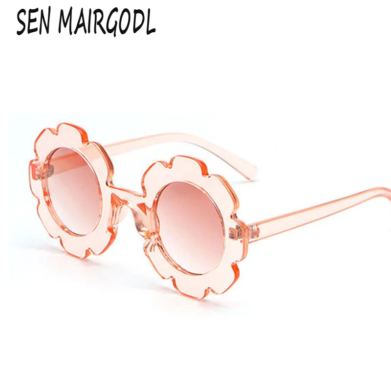 

Детские солнцезащитные очки с цветами, круглые милые Солнцезащитные очки UV400 для мальчиков и девочек, милые детские очки для малышей, солнце...