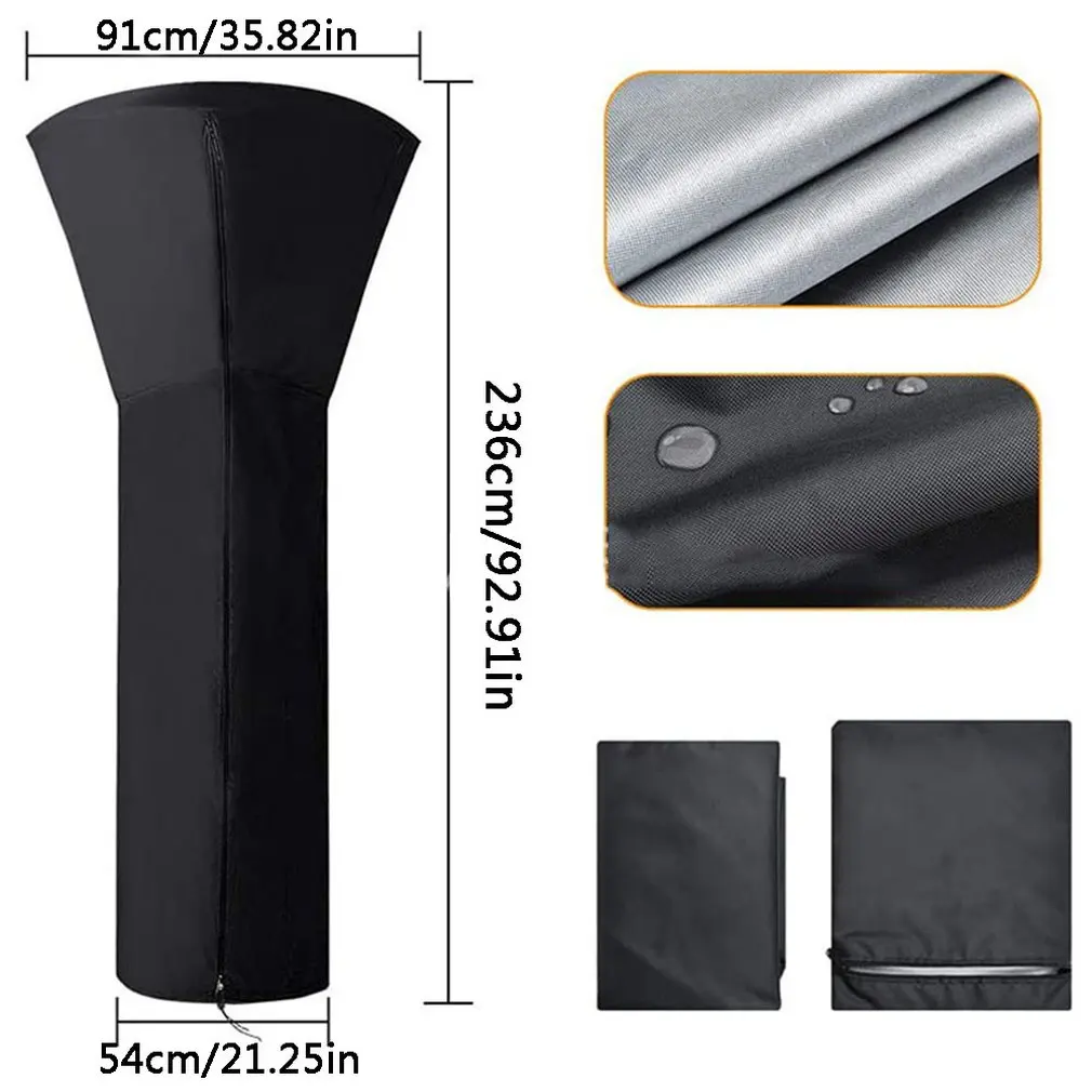 

Heater Covers Waterproof with Zipper Suitable for Outdoor Garden Terrace Convenient Storage Heater Covers