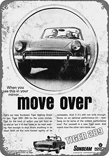 

12 x 16 inches Metal Vintage Funny Tin Sign 1967 Sunbeam Tiger 289