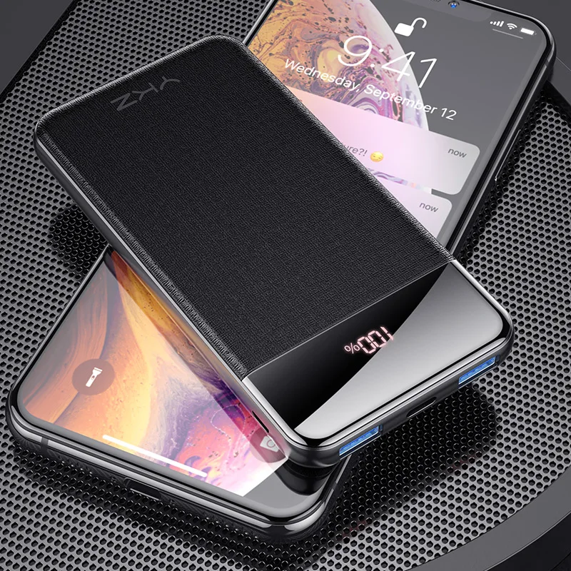 YKZ QC 3 0 Power Bank 10000 мАч светодиодный внешний зарядный аккумулятор повербанк PD кабель