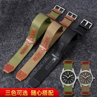20mm 22mm premium quality nato nylon watchband seatbelt khaki military sport canvas wrist band bracelet for hamilton watch strap