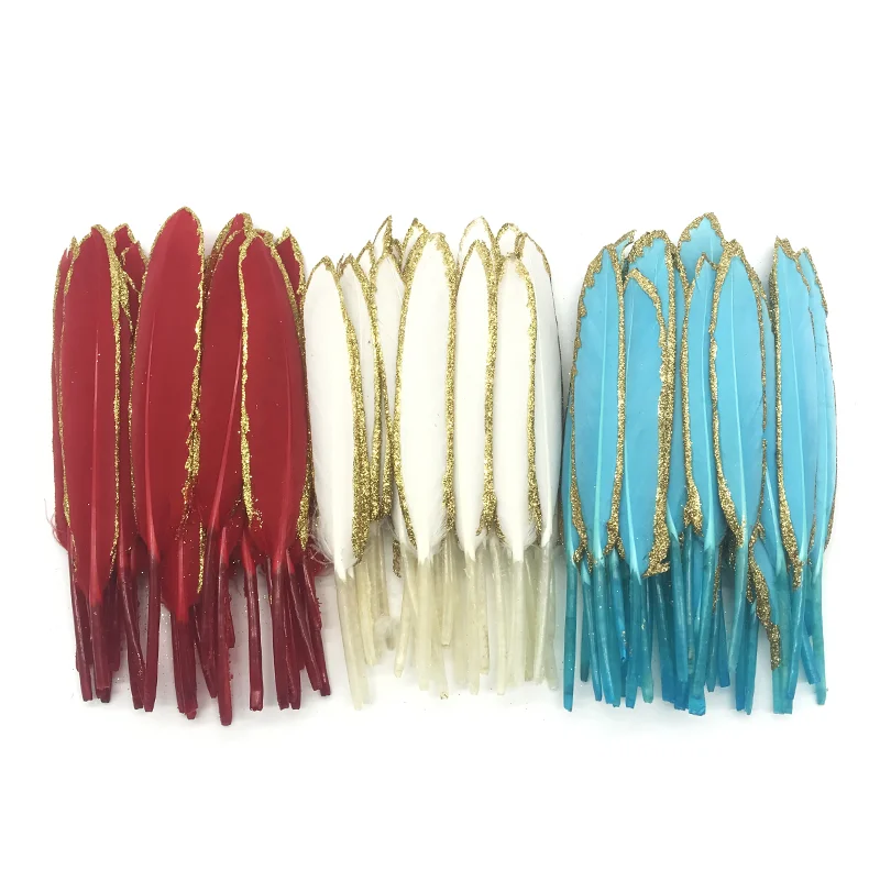 20 шт./упак. красивые спрей золото гусиное перо павлина DIY Ювелирные изделия