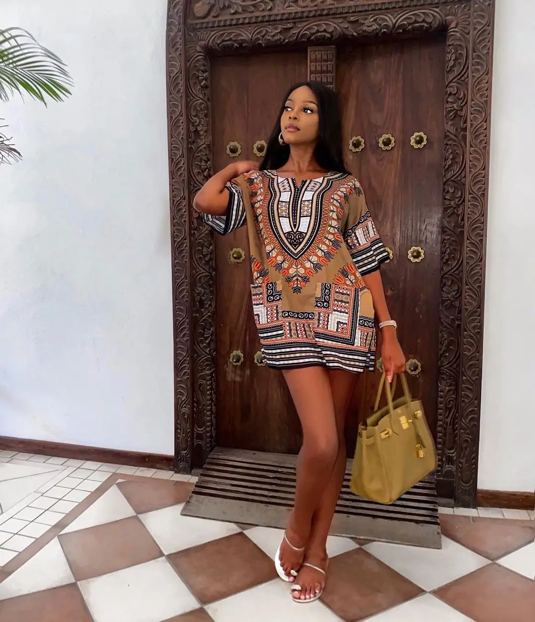 Дашики модный дизайн Африканский Традиционный принт хлопковые футболки для